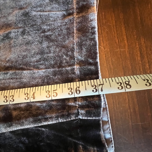 Eileen Fisher Charcoal Gray Silk Blend Velvet Dress, Pockets, Size Large - Picture 10 of 12